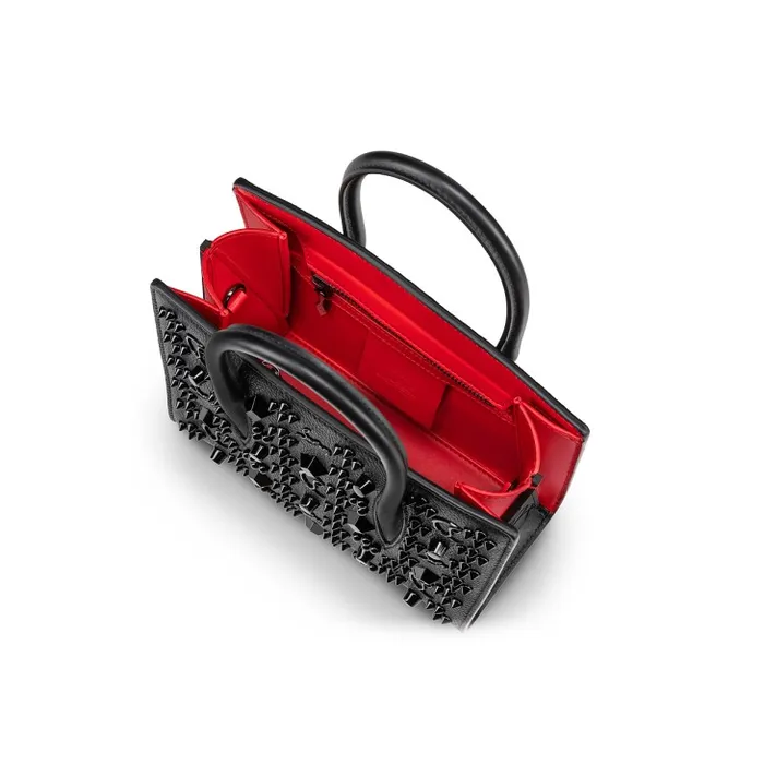Christian Louboutin Crossbody Bags Women Paloma Mini Top Handle Bag 8211 Grained Calf Leather And Spikes Loubinthesky 8211 Black