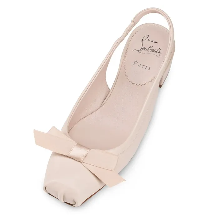 Christian Louboutin Flats and Loafers Women Mamaflirt Sling 30mm Ballerinas 8211 Nappa Leather 8211 Leche