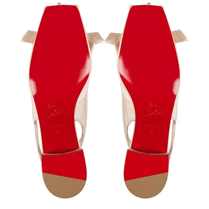 Christian Louboutin Flats and Loafers Women Mamaflirt Sling 30mm Ballerinas 8211 Nappa Leather 8211 Leche