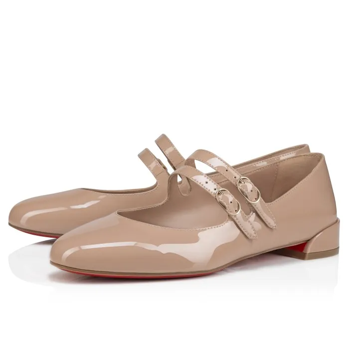 Christian Louboutin Flats and Loafers Women Sweet Jane Ballerinas 8211 Patent Leather 8211 Nude 2 Christian Louboutin Flats and Loafers Women Sweet Jane Ballerinas 8211 Patent Leather 8211 Nude 2