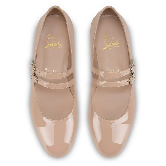 Christian Louboutin Flats and Loafers Women Sweet Jane Ballerinas 8211 Patent Leather 8211 Nude 2