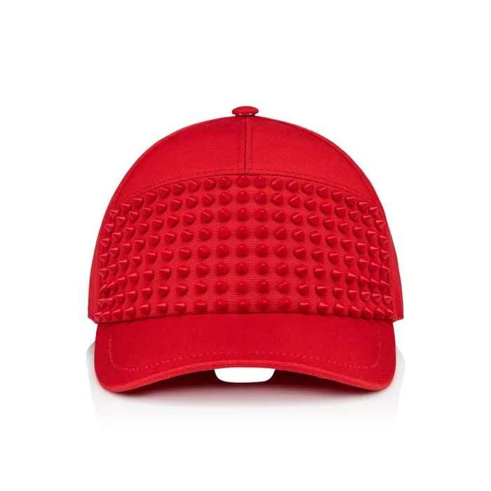 Christian Louboutin Hats WomenMen Enky Spikes Baseball Cap 8211 Canva And Spikes 8211 Loubi