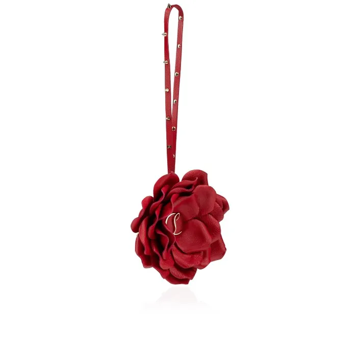 Christian Louboutin Keychains and Charms WomenMen Bag Charm Rose Charms 8211 Nappa Leather 8211 Loubi