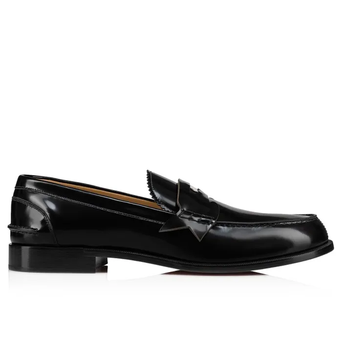 Christian Louboutin Loafers and Moccasins Men Penny Loafers 8211 Calf Leather 8211 Black