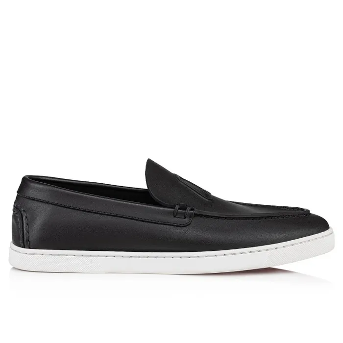 Christian Louboutin Loafers and Moccasins Men Varsiboat Boat Shoes 8211 Calf Leather 8211 Black