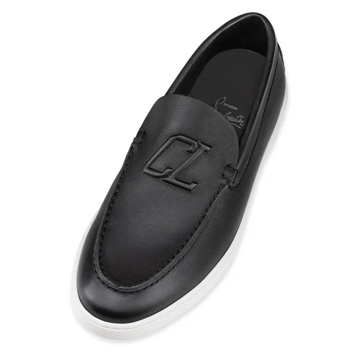 Christian Louboutin Loafers and Moccasins Men Varsiboat Boat Shoes 8211 Calf Leather 8211 Black