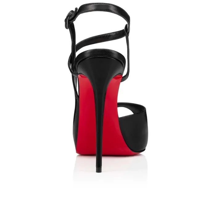Christian Louboutin Platforms Women Jenlove Alta 120 Mm Opentoe Pumps 8211 Leather 8211 Black