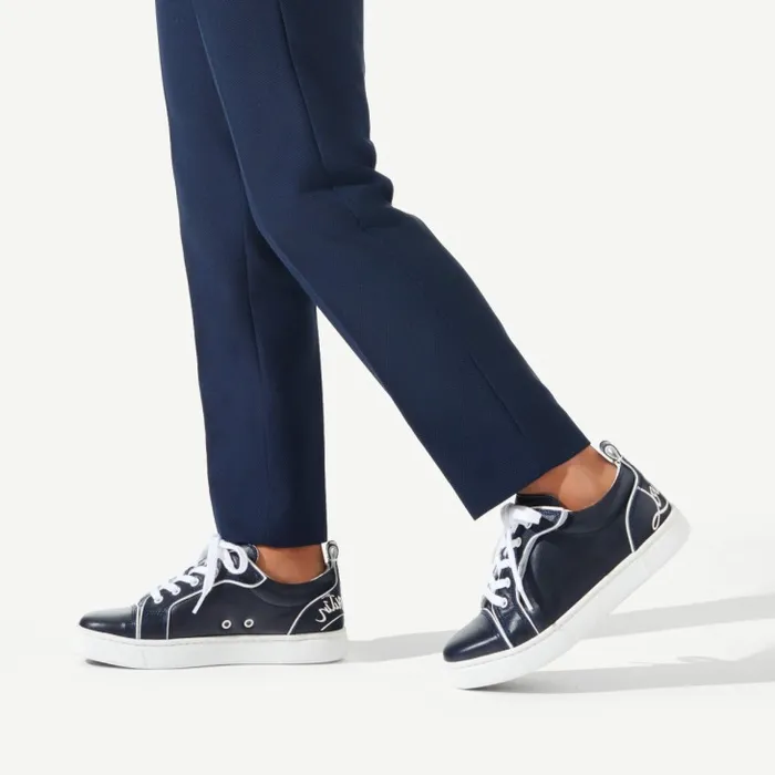 Christian Louboutin Sneakers Kids Funnyto Lowtop Sneakers 8211 Calf Leather 8211 Navy