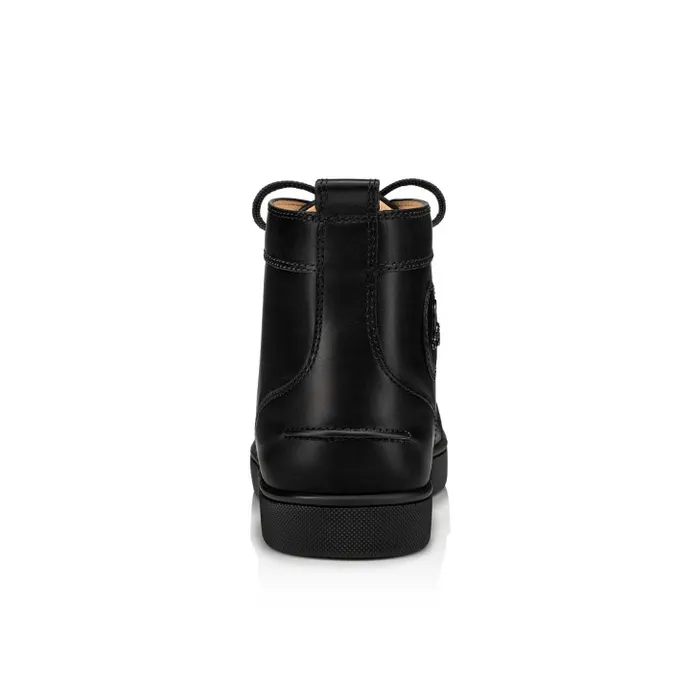 Christian Louboutin Sneakers Men Lou Spikes Hightop Sneakers 8211 Calf Leather 8211 Black