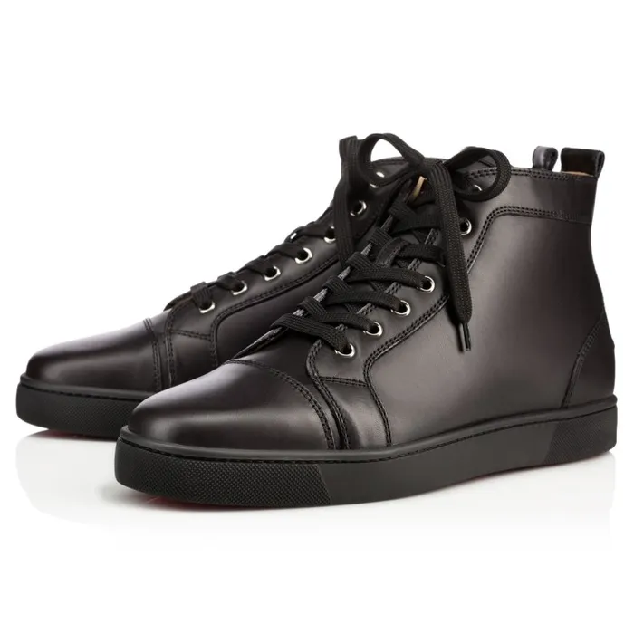 Christian Louboutin Sneakers Men Louis Hightop Sneakers 8211 Calf Leather 8211 Black