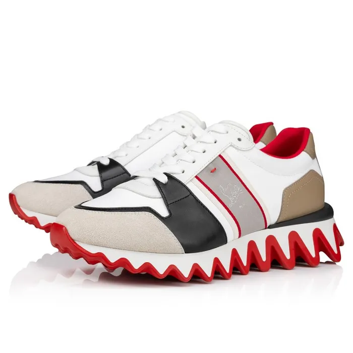 Christian Louboutin Sneakers Men Nastroshark Sneakers 8211 Olona Canva And Calf Leather 8211 White