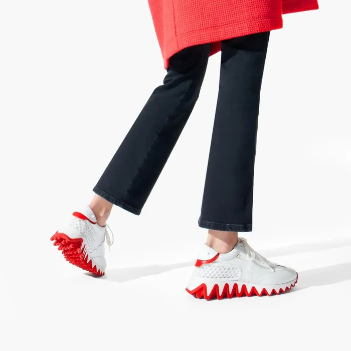 Christian Louboutin Sneakers Women Loubishark Sneakers 8211 Calf Leather And Neoprene 8211 Bianco Christian Louboutin Sneakers Women Loubishark Sneakers 8211 Calf Leather And Neoprene 8211 Bianco