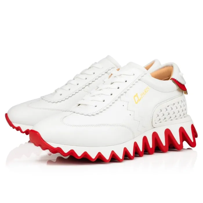 Christian Louboutin Sneakers Women Loubishark Sneakers 8211 Calf Leather And Neoprene 8211 Bianco