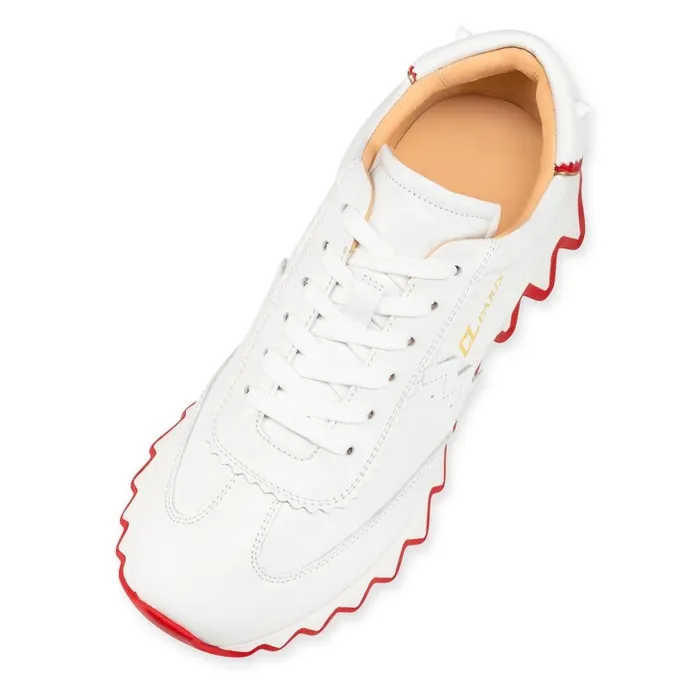 Christian Louboutin Sneakers Women Loubishark Sneakers 8211 Calf Leather And Neoprene 8211 Bianco