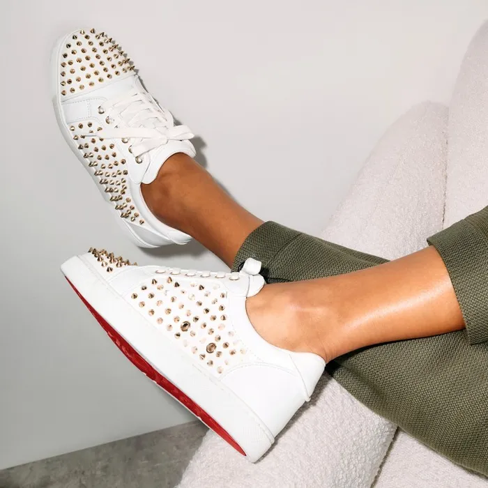 Christian Louboutin Sneakers Women Vieira Night Spikes Sneakers 8211 Smooth Calf Leather Nappa Leather And Spikes 8211 White Christian Louboutin Sneakers Women Vieira Night Spikes Sneakers 8211 Smooth Calf Leather Nappa Leather And Spikes 8211 White