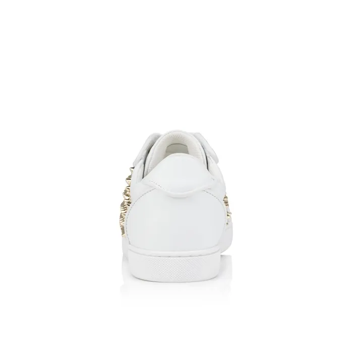 Christian Louboutin Sneakers Women Vieira Night Spikes Sneakers 8211 Smooth Calf Leather Nappa Leather And Spikes 8211 White