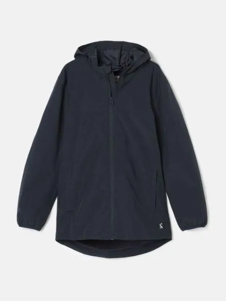 Coats and Jackets Boys Joules Navy Blue Waterproof Fleece Lined Raincoat