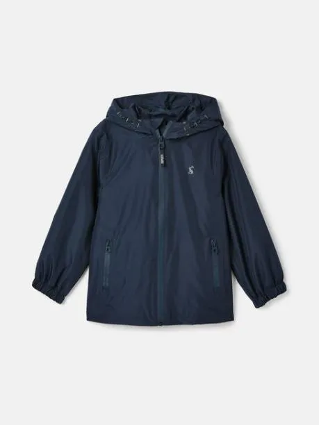Coats and Jackets Boys Joules Navy Blue Waterproof Raincoat With Hood