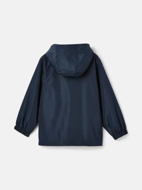 Coats and Jackets Boys Joules Navy Blue Waterproof Raincoat With Hood