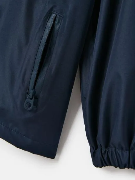 Coats and Jackets Boys Joules Navy Blue Waterproof Raincoat With Hood