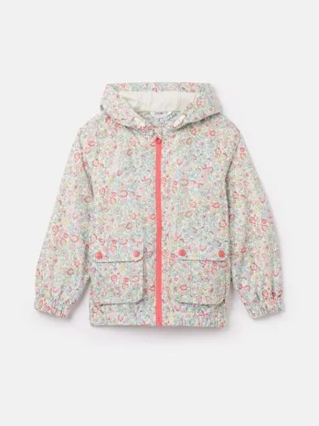 Coats and Jackets Girls Joules Multi Floral Waterproof Raincoat