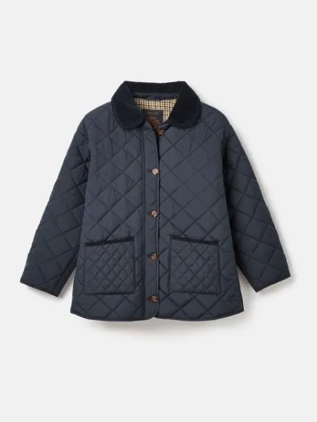 Coats and Jackets Girls Joules Navy Blue Quilted Jacket