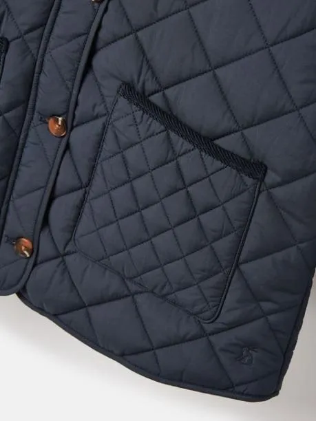 Coats and Jackets Girls Joules Navy Blue Quilted Jacket
