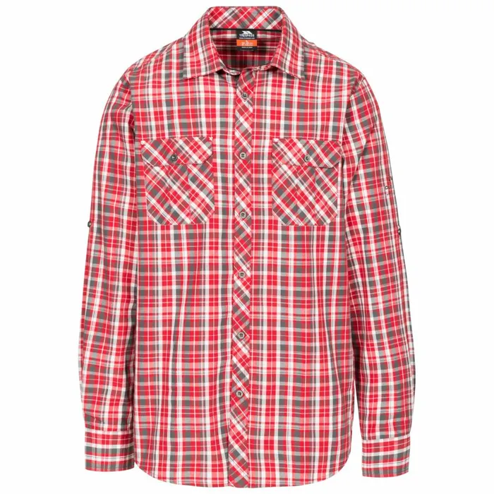 Collector Checked Shirt Red Check Men Trespass Shirts