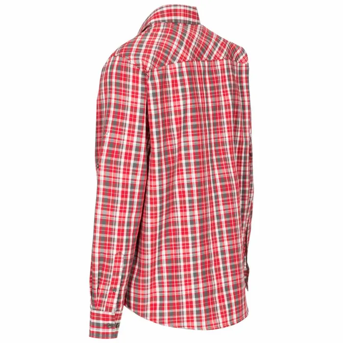 Collector Checked Shirt Red Check Men Trespass Shirts