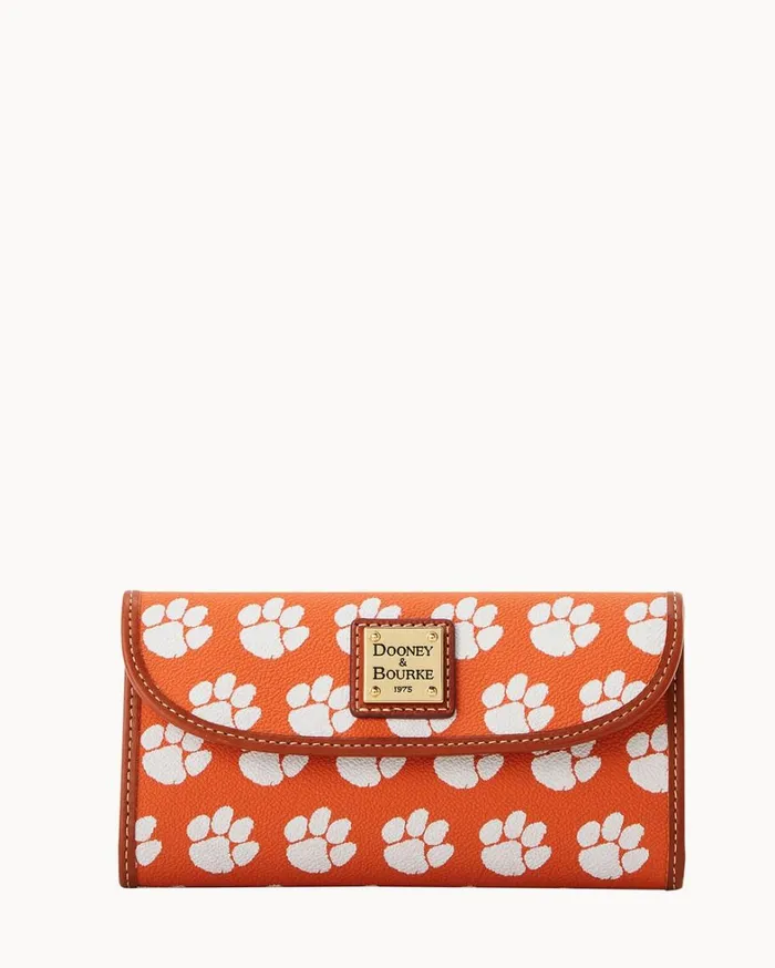 Collegiate Clemson University Continental Clutch Clemson Women Dooney and Bourke Wallets Collegiate Clemson University Continental Clutch Clemson Women Dooney and Bourke Wallets
