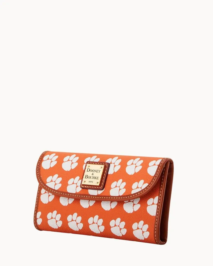 Collegiate Clemson University Continental Clutch Clemson Women Dooney and Bourke Wallets Collegiate Clemson University Continental Clutch Clemson Women Dooney and Bourke Wallets