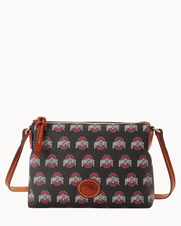 Collegiate Ohio State University Crossbody Pouchette Ohio State Women Dooney and Bourke Crossbodies