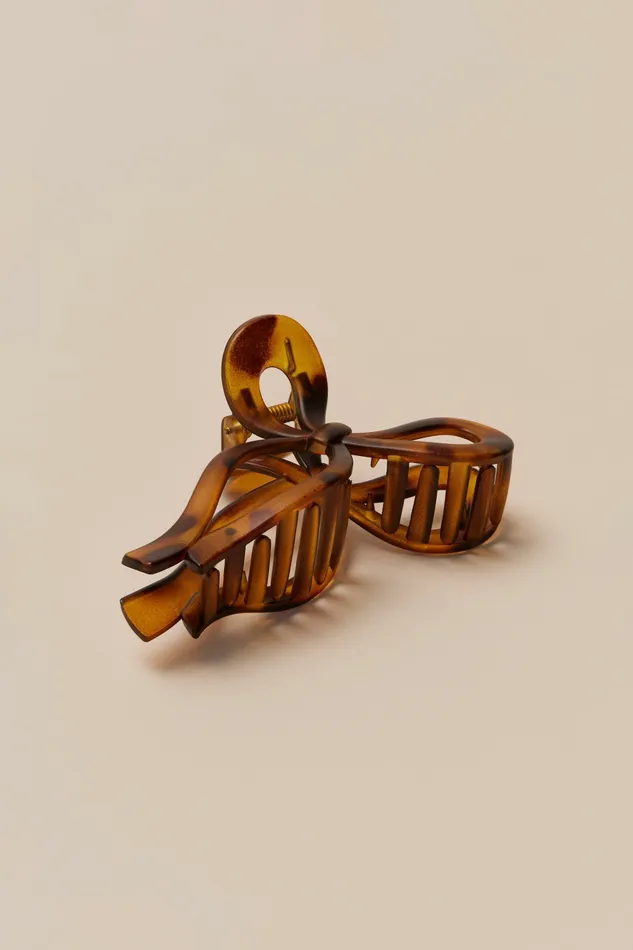 Coquette Bow Claw Clip Tortoise Women Lucky Brand Hair Accessories