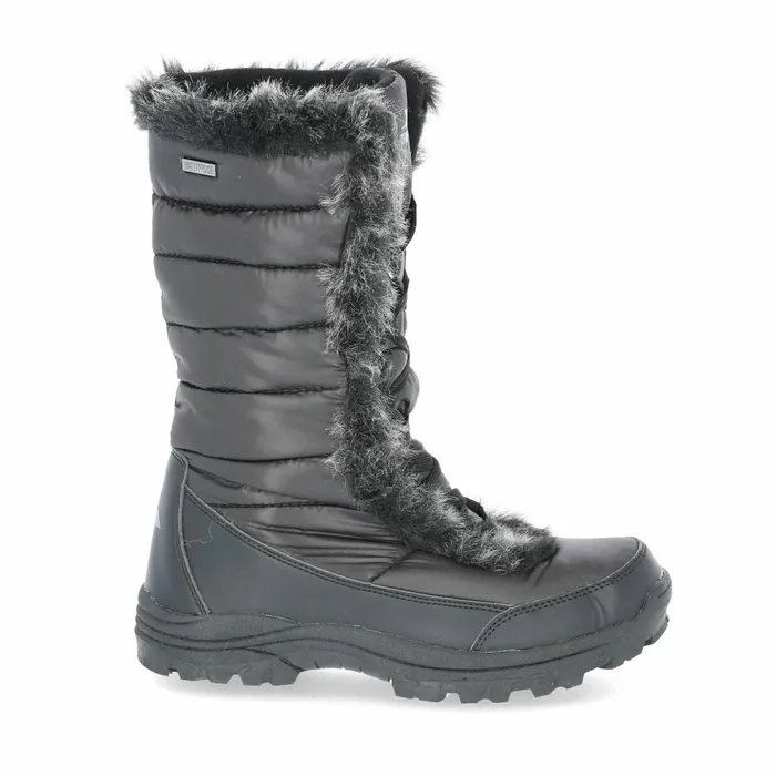 Coretta Fleece Lined Waterproof Snow Boots Black Women Trespass Snow Boots