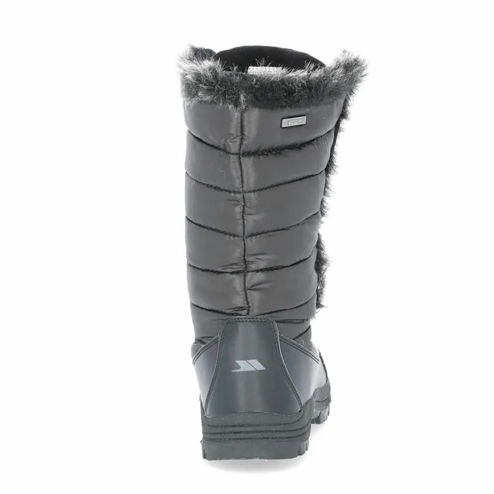 Coretta Fleece Lined Waterproof Snow Boots Black Women Trespass Snow Boots