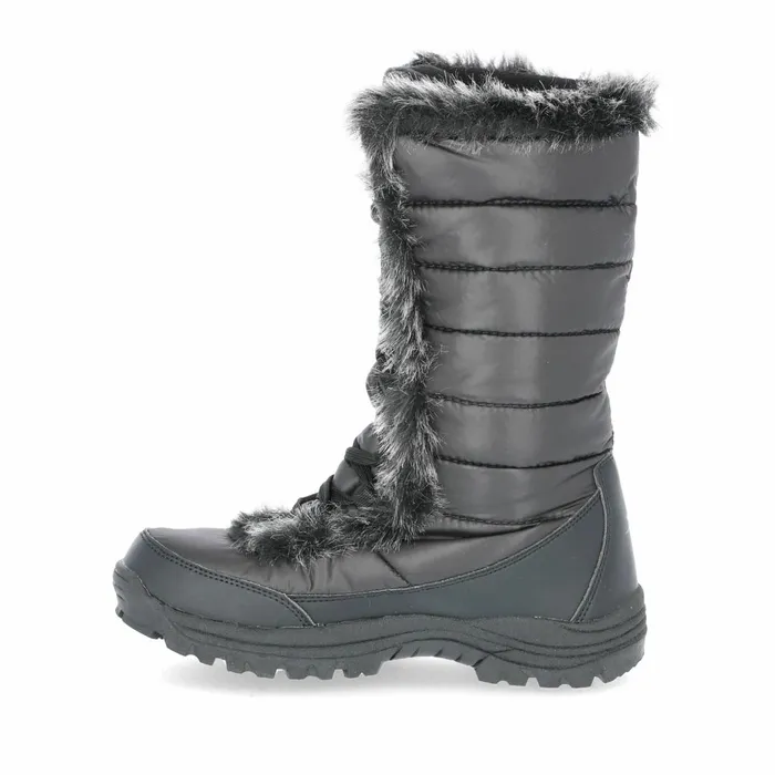 Coretta Fleece Lined Waterproof Snow Boots Black Women Trespass Snow Boots