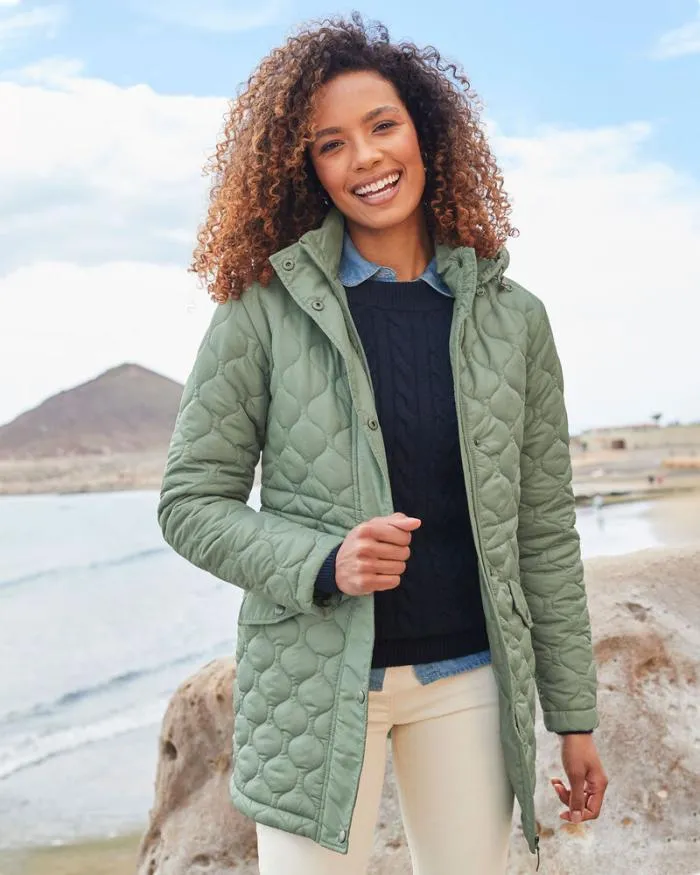 Cotton Traders Coats and Jackets Quilted Hooded Parka Jacket 8211 Women