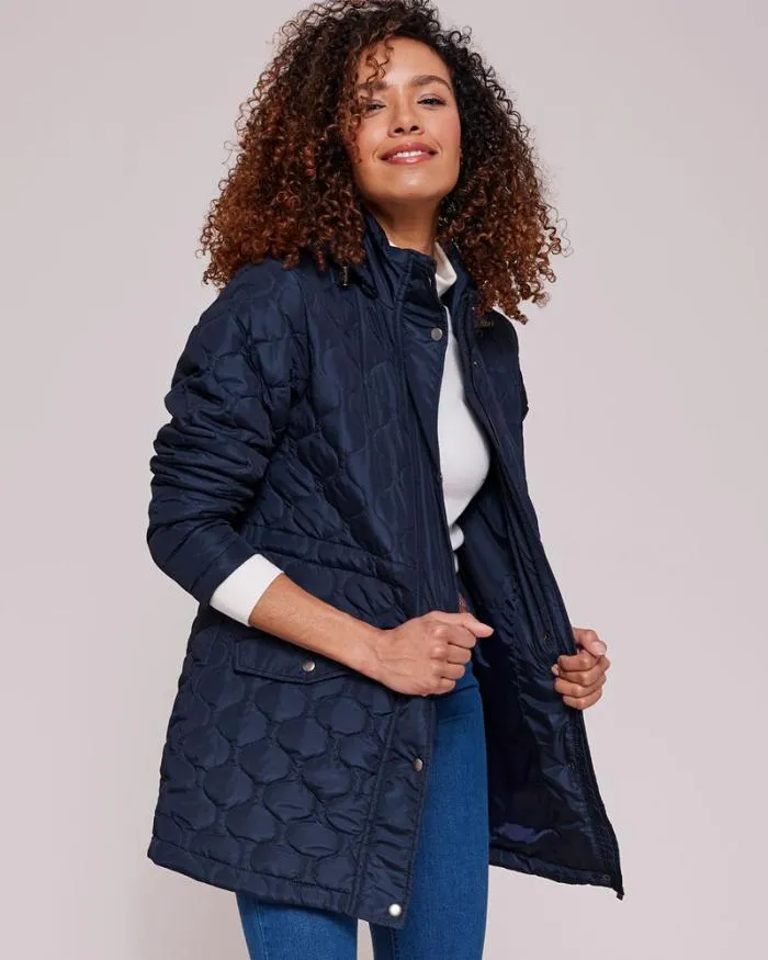 Cotton Traders Coats and Jackets Quilted Hooded Parka Jacket 8211 Women