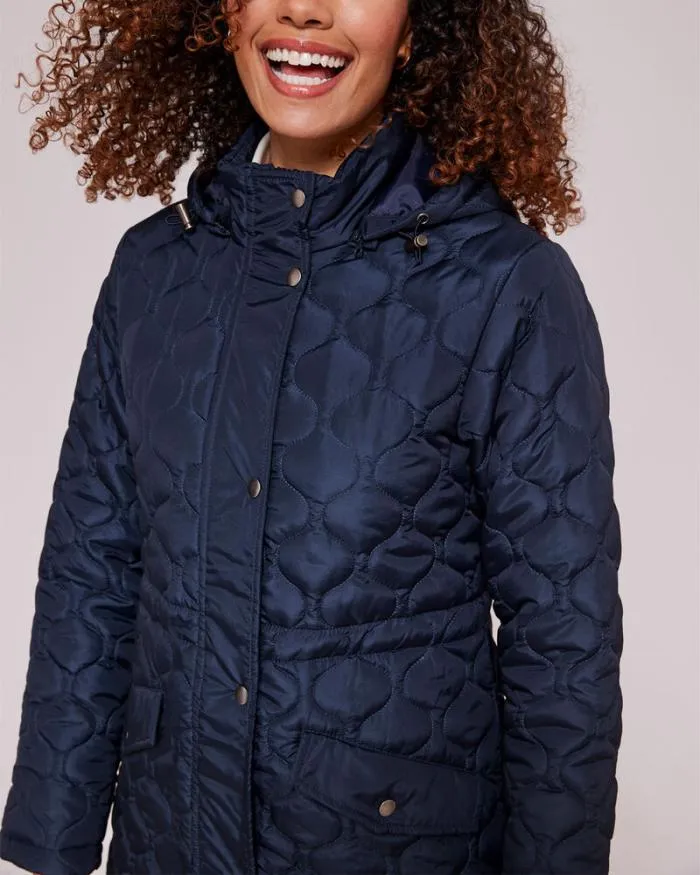 Cotton Traders Coats and Jackets Quilted Hooded Parka Jacket 8211 Women