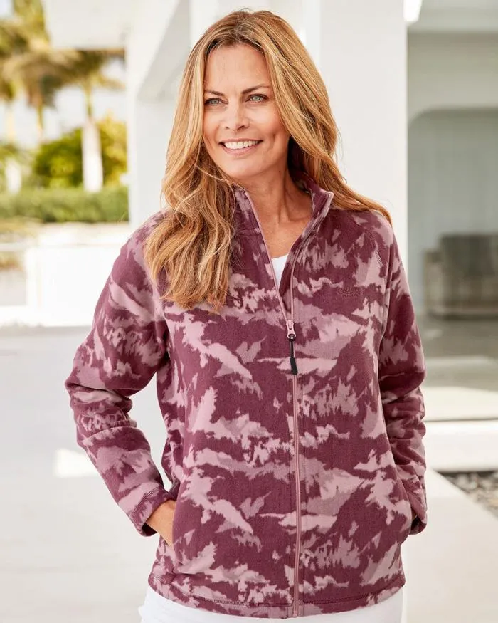 Cotton Traders Coats and Jackets Recycled Printed Microfleece Jacket 8211 WomenMenUnisex