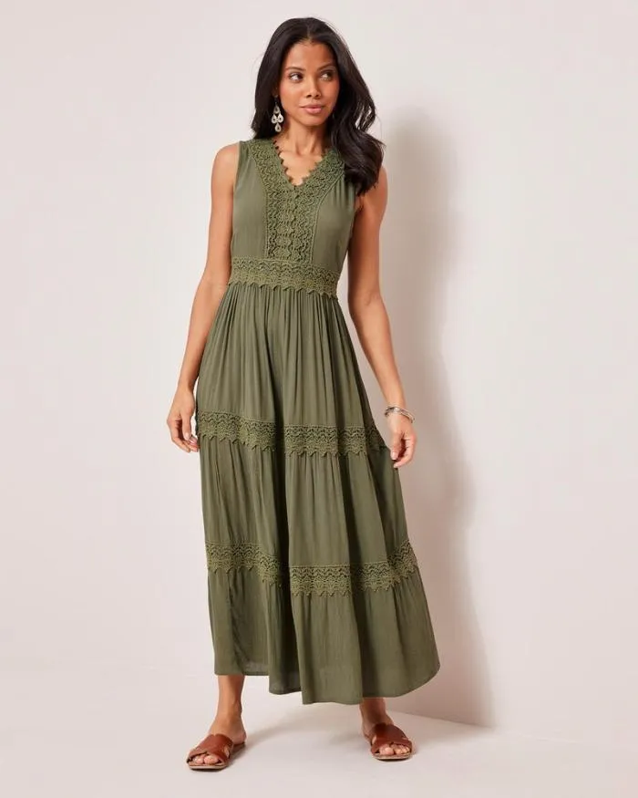 Cotton Traders Dresses Crinkle Maxi Dress 8211 Women