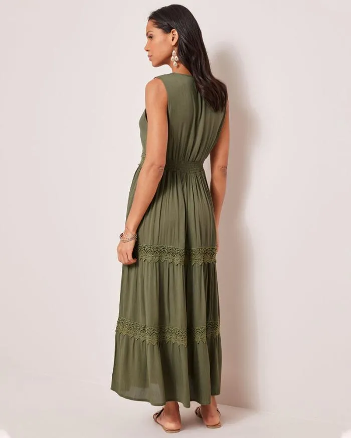 Cotton Traders Dresses Crinkle Maxi Dress 8211 Women