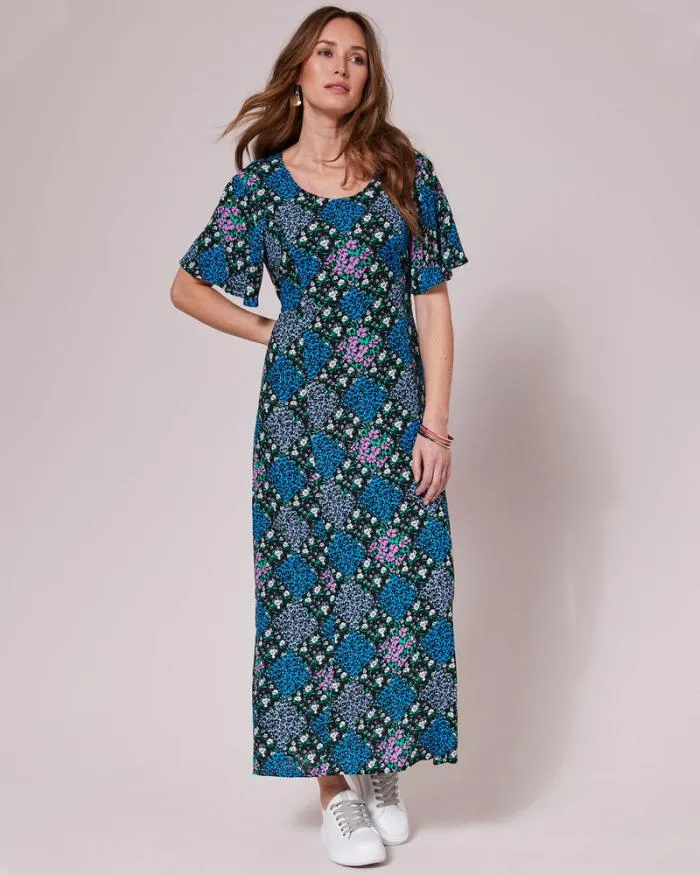 Cotton Traders Dresses Crinkle Print Maxi Dress 8211 Women
