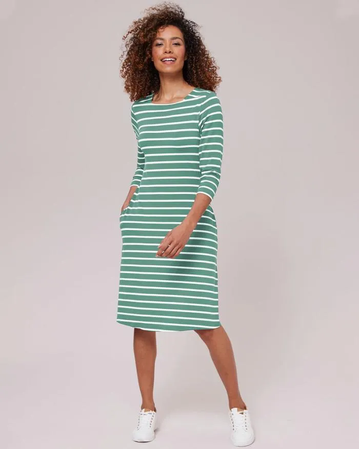 Cotton Traders Dresses Jersey Print Knee Length Dress 8211 Women