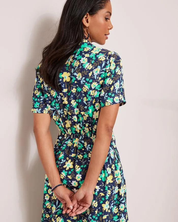 Cotton Traders Dresses Midi Printed Shirt Dress 8211 Women