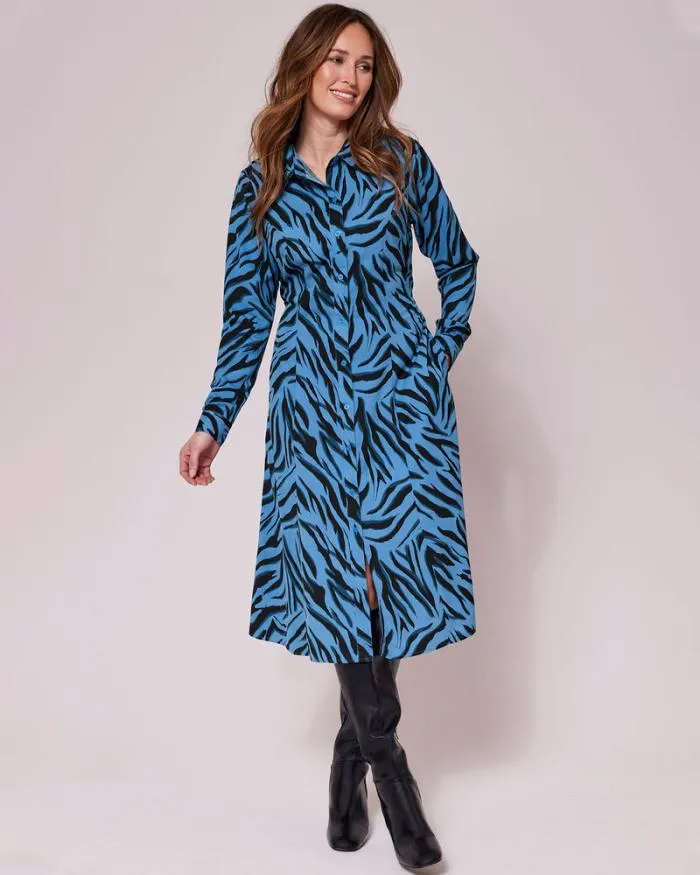 Cotton Traders Dresses MustHave Print Midi Shirt Dress 8211 Women