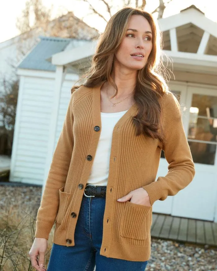 Cotton Traders Knitwear Cotton Rib Front ButtonThrough Cardigan 8211 WomenMenUnisex Cotton Traders Knitwear Cotton Rib Front ButtonThrough Cardigan 8211 WomenMenUnisex