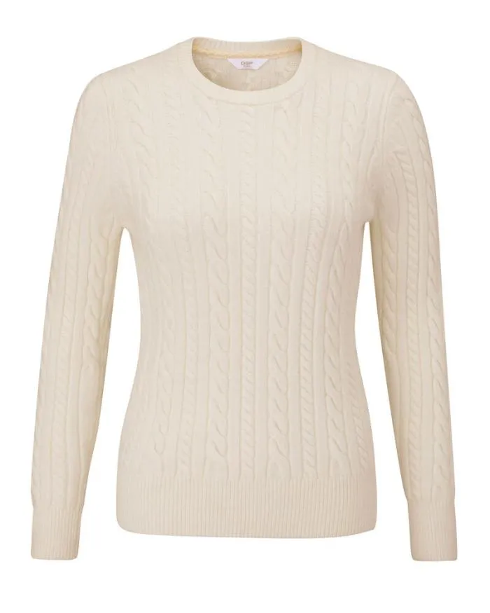 Cotton Traders Knitwear Cutest Cable Crew Neck Jumper 8211 Women