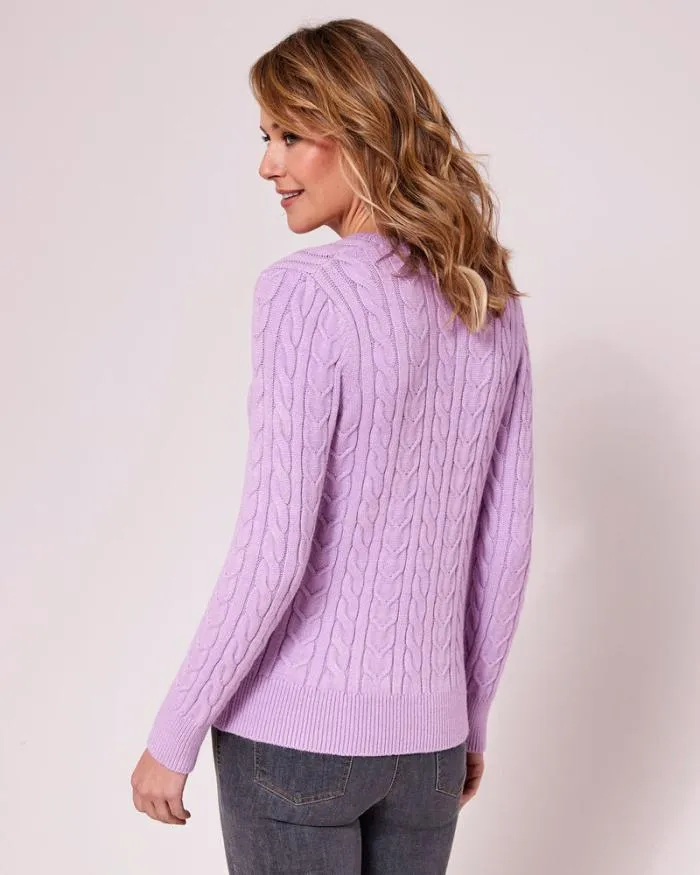Cotton Traders Knitwear Cutest Cable Crew Neck Jumper 8211 Women