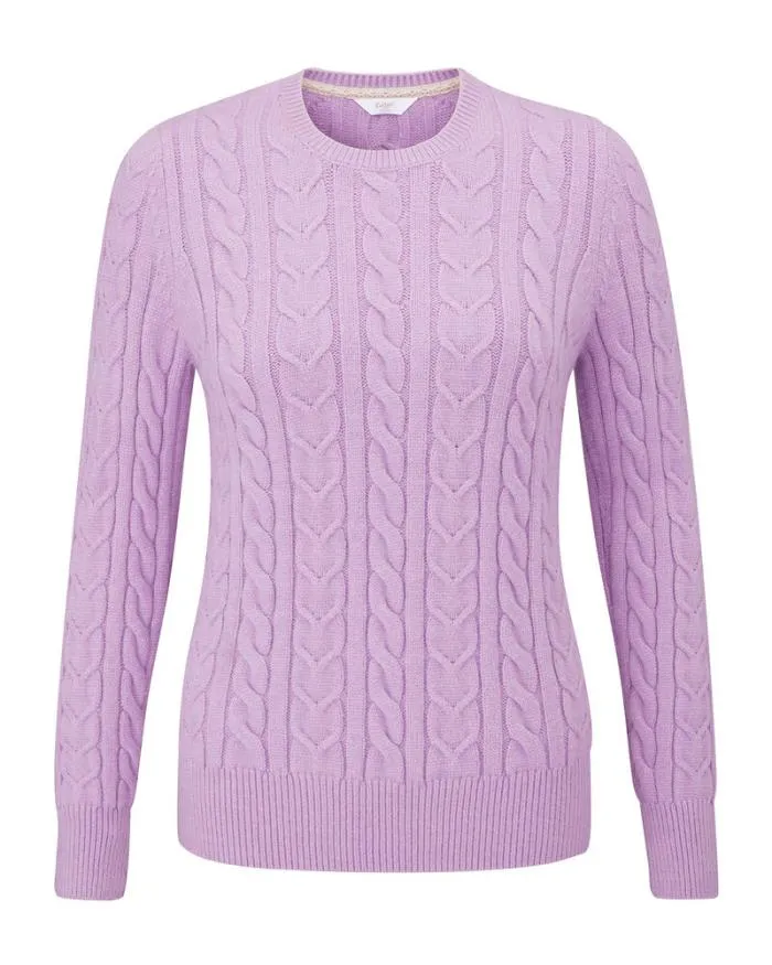 Cotton Traders Knitwear Cutest Cable Crew Neck Jumper 8211 Women